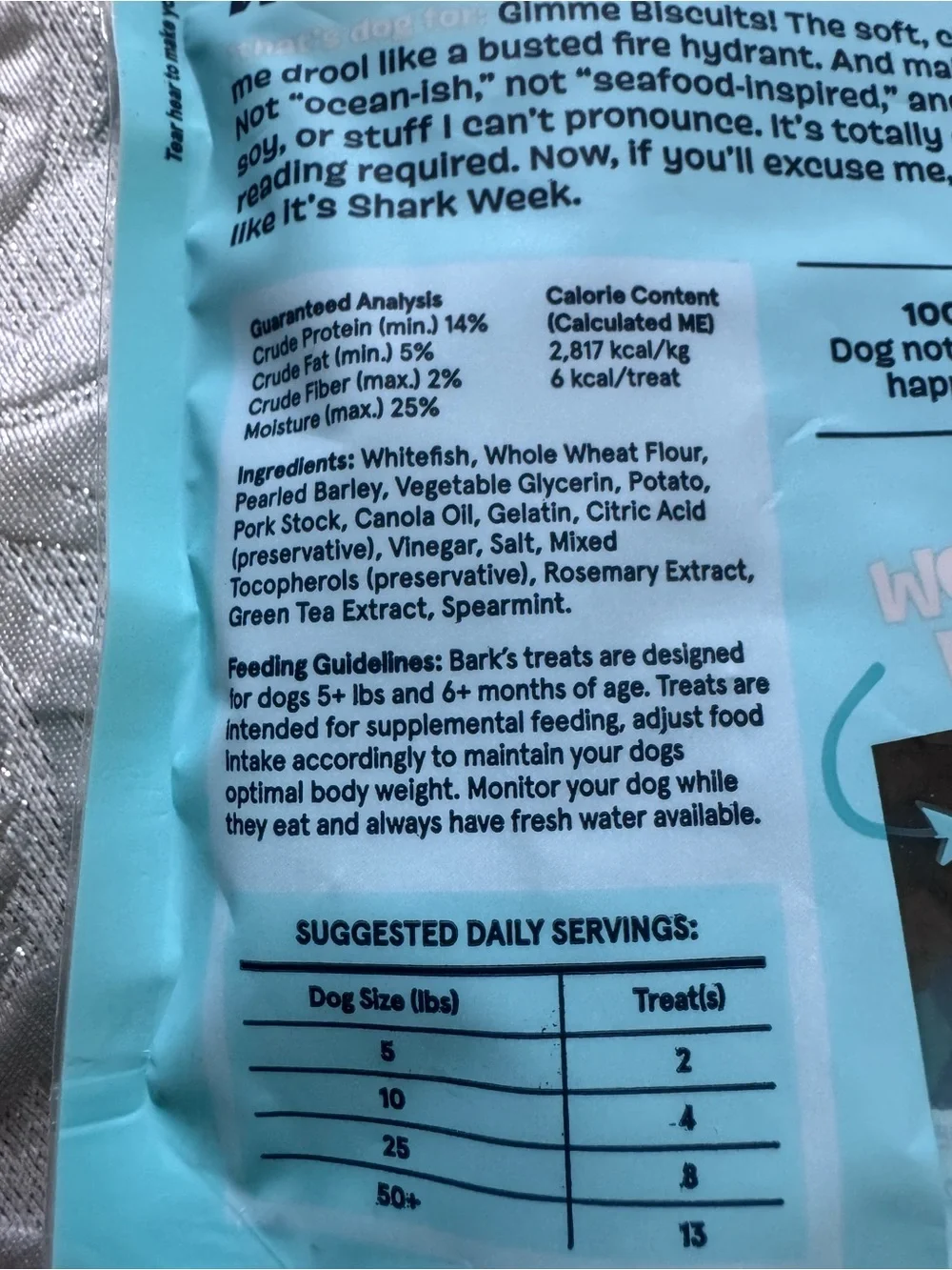 SEALED - Bark in the Belly Fish Recipe Dog Treats - No grain - Ex 04/2027